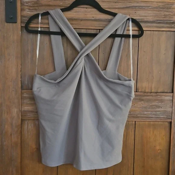 NWT CALIA Rib Halter Tank - Dark Grey - Picture 2 of 6